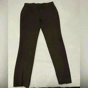 W by Worth Women Brown Dress Pants 4 Straight Leg Pockets Zipper Accent